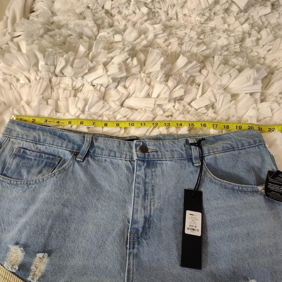 NOVA MEN CORDUROY BAGGY JEANS MEN SZ 40 COLORBLOCK MEDIUM WASH FASHION NOVA NWT - Picture 14 of 17